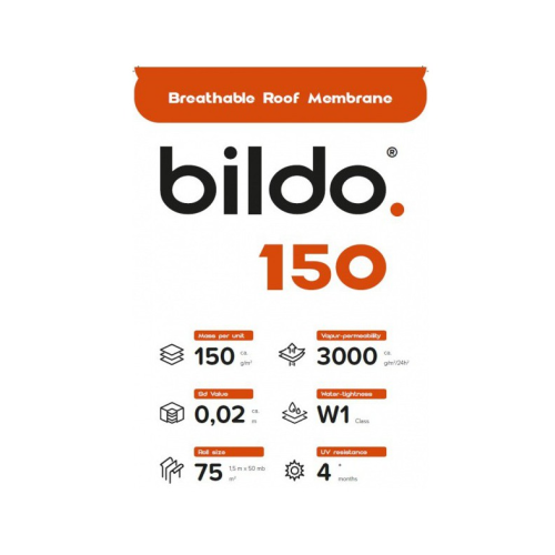 Plėvelė difuzinė Bildo 150g/m², 1,5x50m-Plėvelės