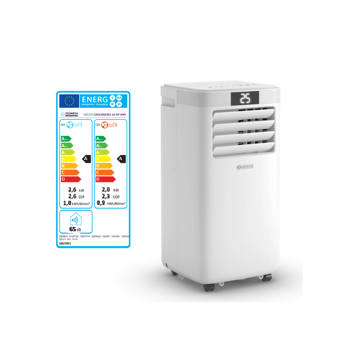 Mobilus oro kondicionierius Olimpia Splendid Dolceclima 10 HP WiFi-Vėdinimo sistemos priedai