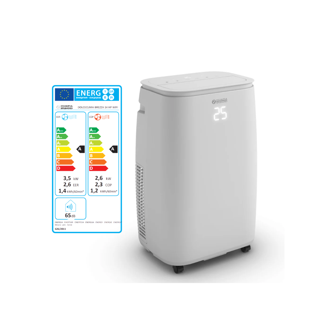 Mobilus oro kondicionierius Olimpia Splendid Dolceclima Brezza 14 HP WiFi-Vėdinimo sistemos priedai