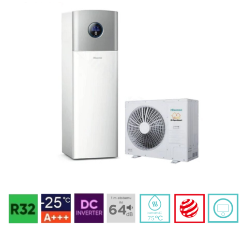 Split šilumos siurblių oras-vanduo Hisense Hi - therma Integra 4.4 kW komplektai-Vėdinimo sistemos priedai