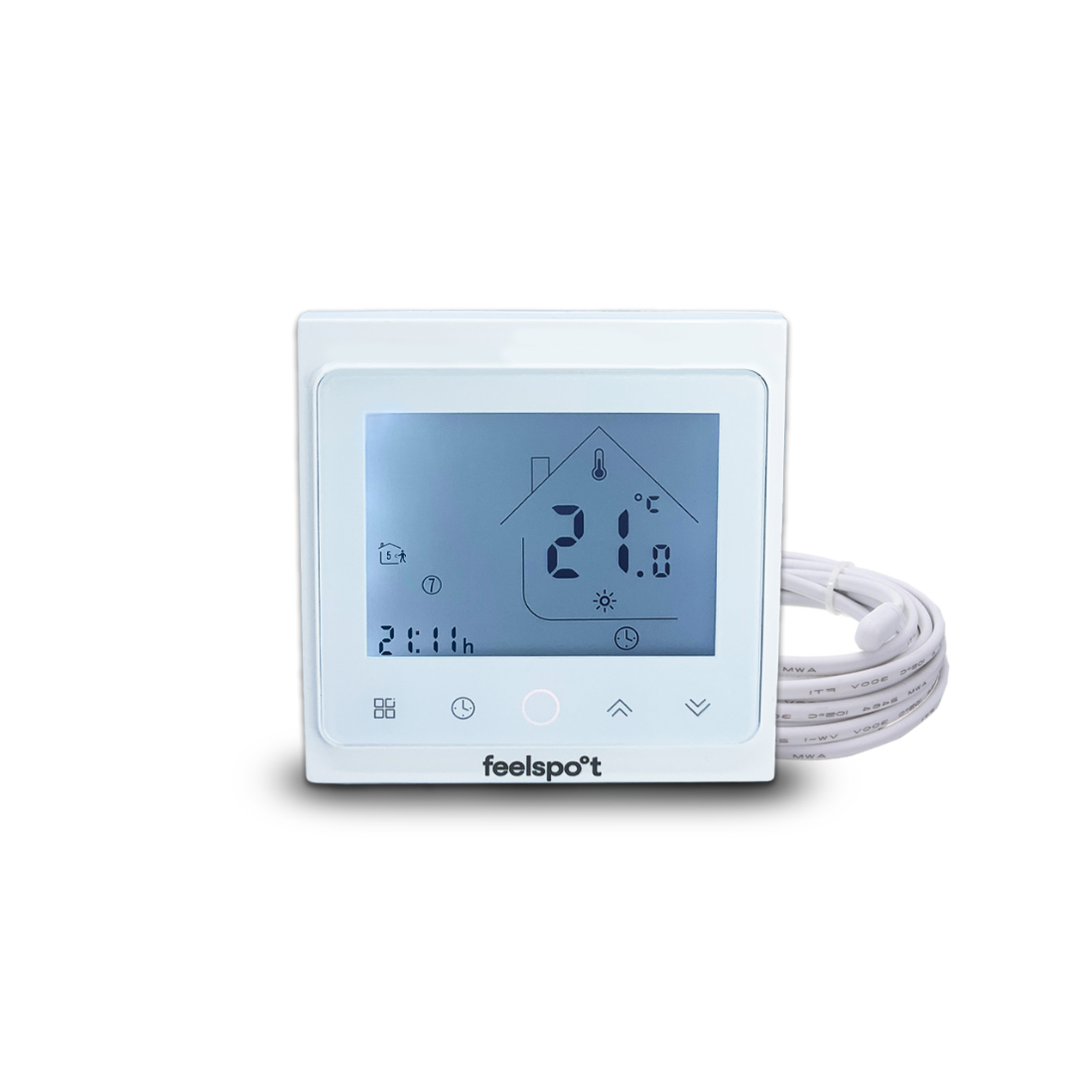 Elektroninis programuojamas termostatas Feelspot WTH22.16 NEW Black, WiFi, Tuya-Valdymo blokai