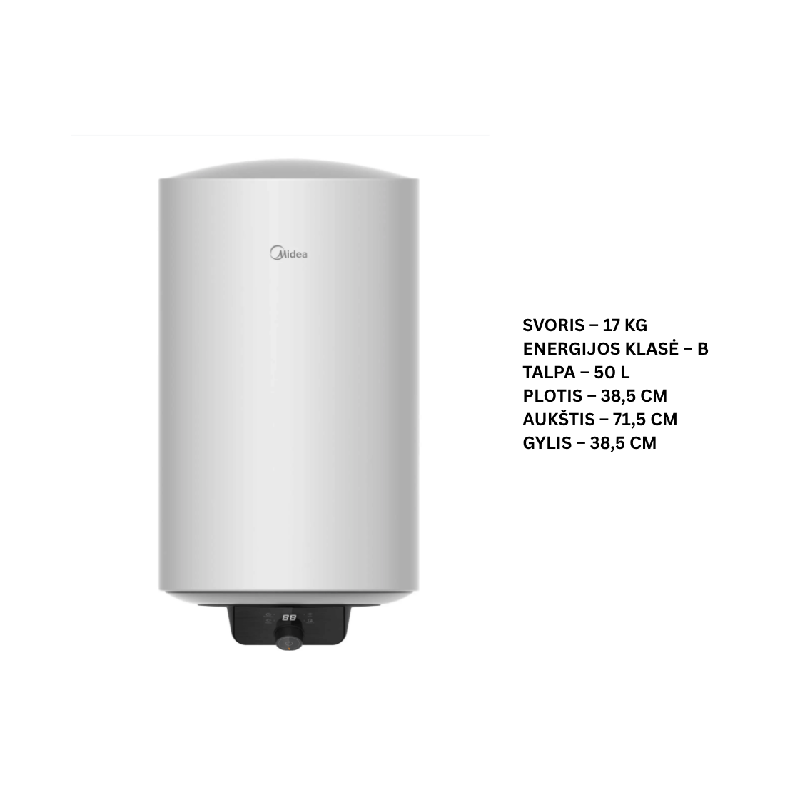 Elektrinis vandens šildytuvas MIDEA Lume 50, WiFi