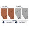 Scandic WPC Hollow tuščiavidurė terasinė lenta 20x140x3600, medžio imitacija/rifliuota, Brick brown | Medžio statybinės